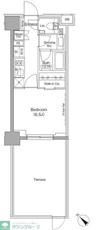 ザ・パークハビオ月島フロントの物件間取画像